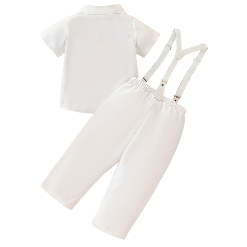 Costume Bébé Garçon avec Bretelles et Nœud Papillon – Ensemble de Cérémonie
