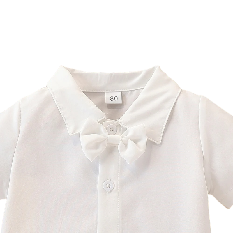 Costume Bébé Garçon avec Bretelles et Nœud Papillon – Ensemble de Cérémonie