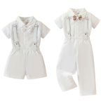Costume Bébé Garçon avec Bretelles et Nœud Papillon – Ensemble de Cérémonie