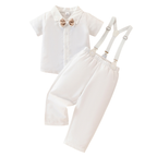 Costume Bébé Garçon avec Bretelles et Nœud Papillon – Ensemble de Cérémonie