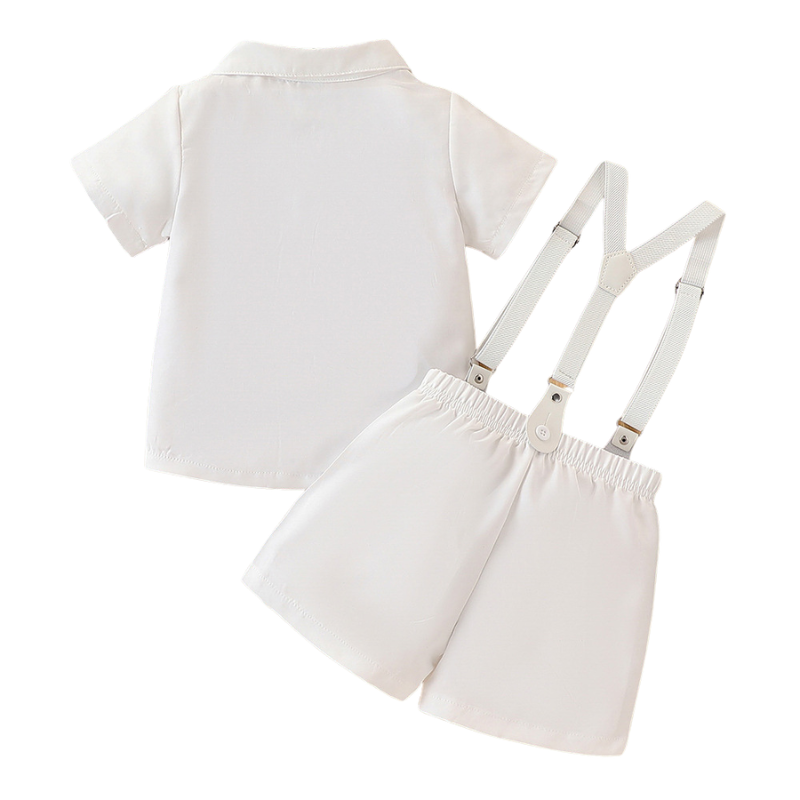 Costume Bébé Garçon avec Bretelles et Nœud Papillon – Ensemble de Cérémonie