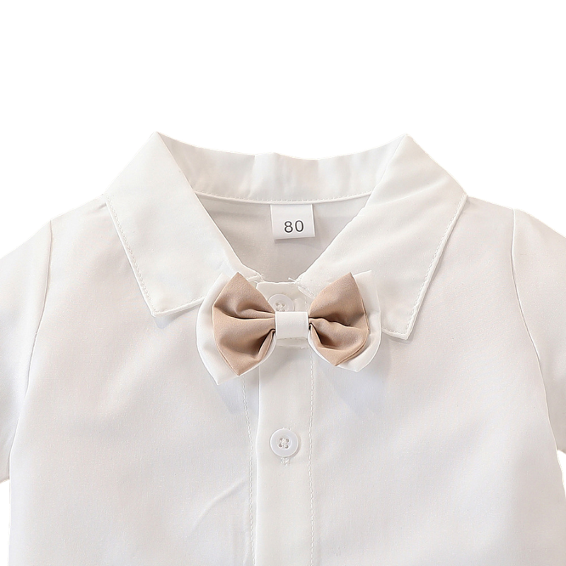 Costume Bébé Garçon avec Bretelles et Nœud Papillon – Ensemble de Cérémonie