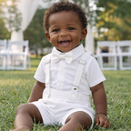 Costume Bébé Garçon avec Bretelles et Nœud Papillon – Ensemble de Cérémonie