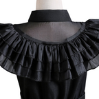 Déguisement Cosplay Enfant Mercredi Addams Bambino – Perruque et Robe