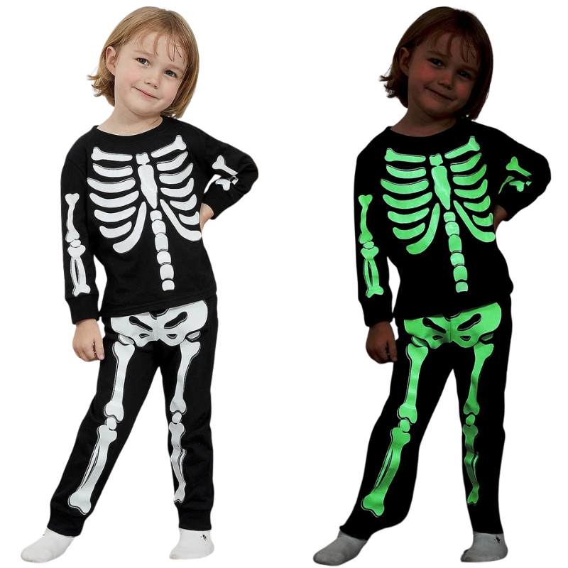 Déguisement Ensemble Squelette Fluorescent Enfant