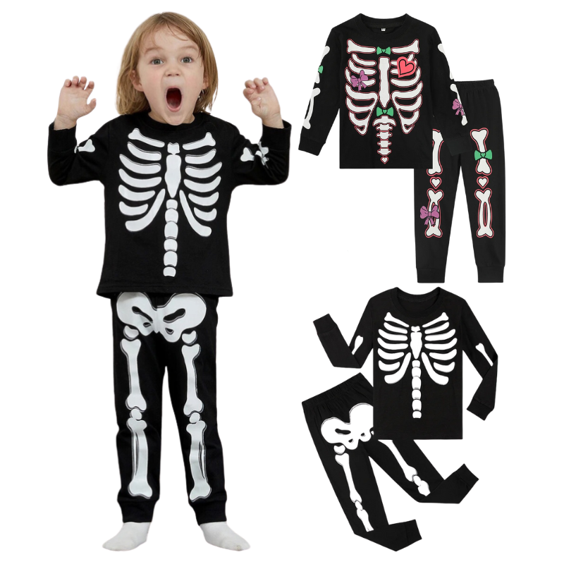 Déguisement Ensemble Squelette Fluorescent Enfant