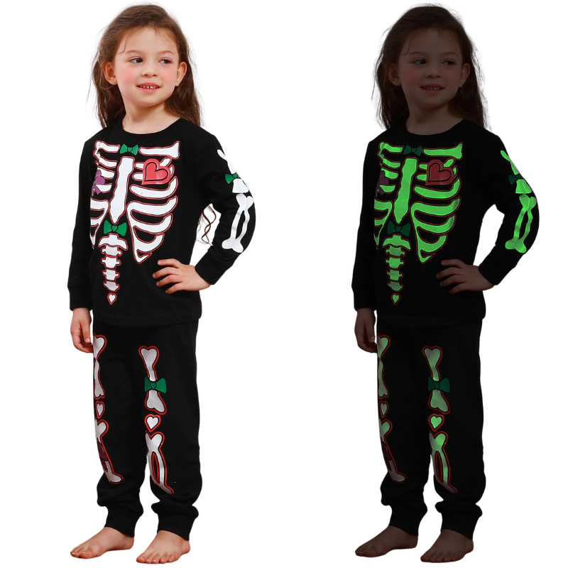 Déguisement Ensemble Squelette Fluorescent Enfant