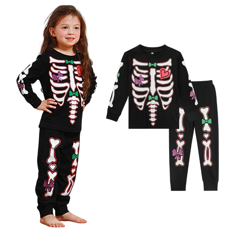 Déguisement Ensemble Squelette Fluorescent Enfant