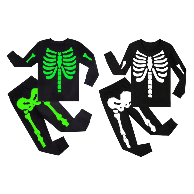 Déguisement Ensemble Squelette Fluorescent Enfant