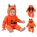 Déguisement Grenouillère Citrouille avec Capuche pour Bébé