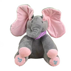 Éléphanteau en Peluche Musical aux Grandes Oreilles