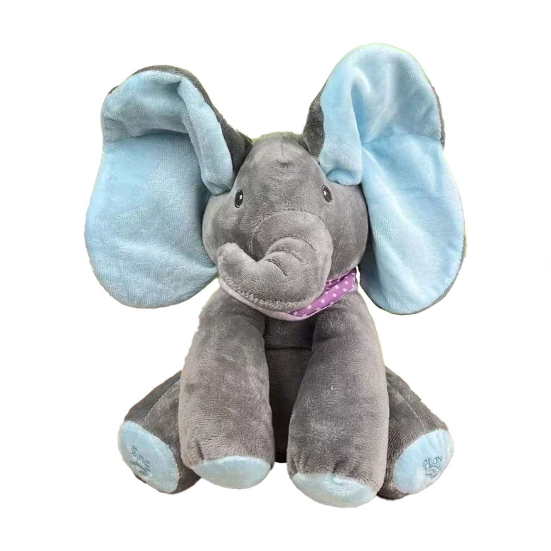 Éléphanteau en Peluche Musical aux Grandes Oreilles