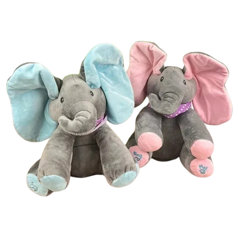 Éléphanteau en Peluche Musical aux Grandes Oreilles