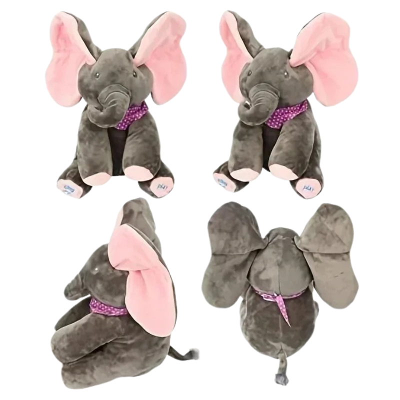 Éléphanteau en Peluche Musical aux Grandes Oreilles