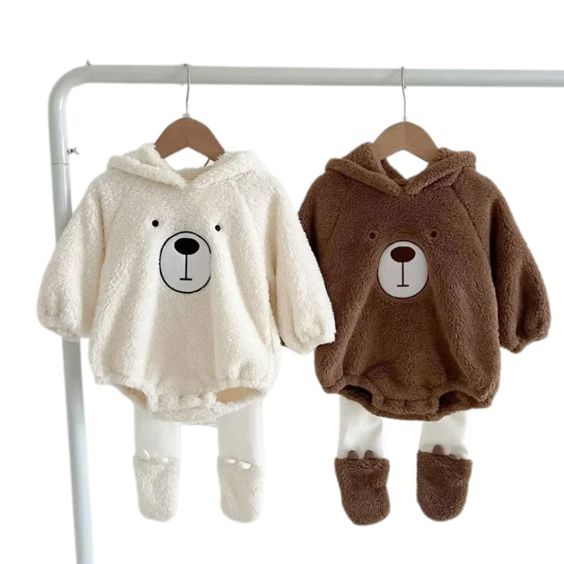Ensemble Bébé Salopette et Body Ourson