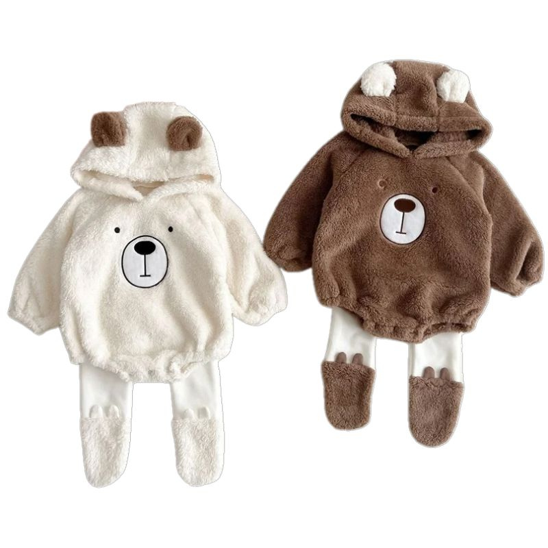 Ensemble Bébé Salopette et Body Ourson