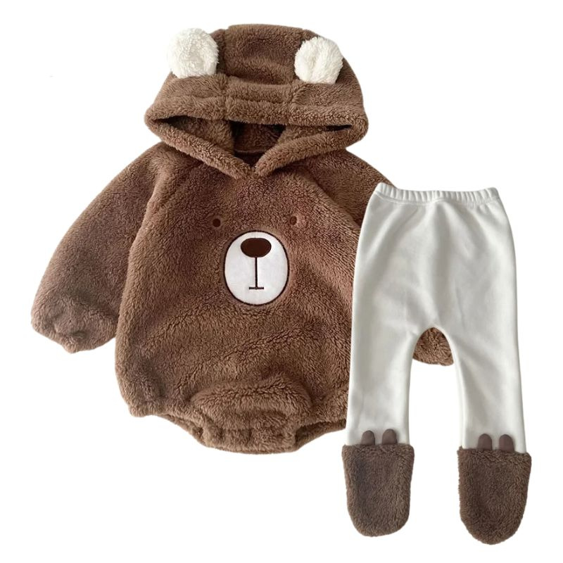 Ensemble Bébé Salopette et Body Ourson