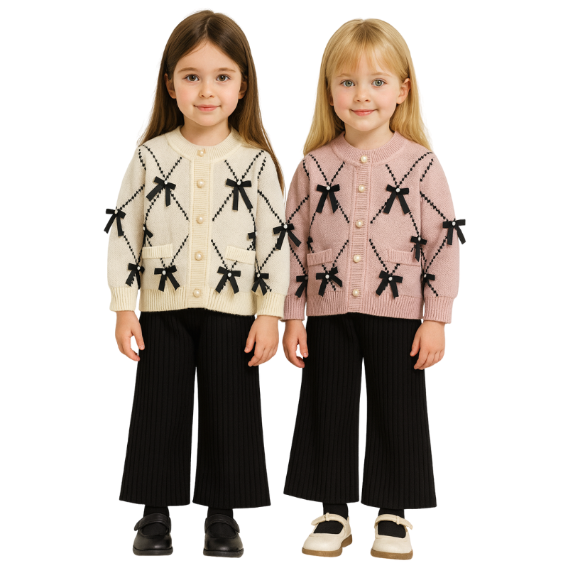 Ensemble Cardigan Enfant Fille – Gilet et Pantalon