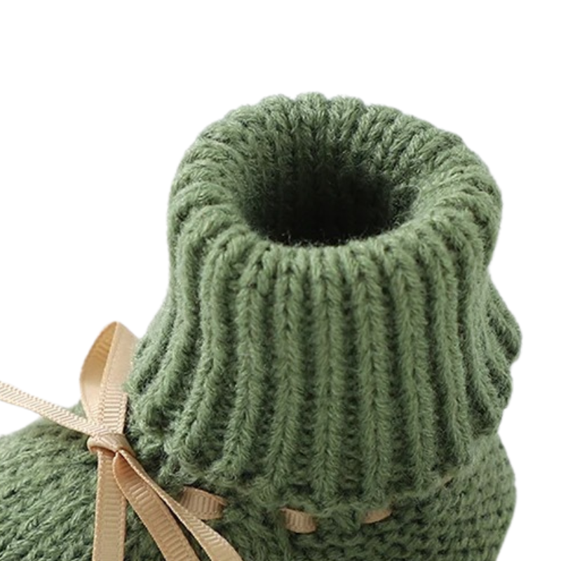 Ensemble Chaussons et Moufles en Maille Artisanale pour Bébé