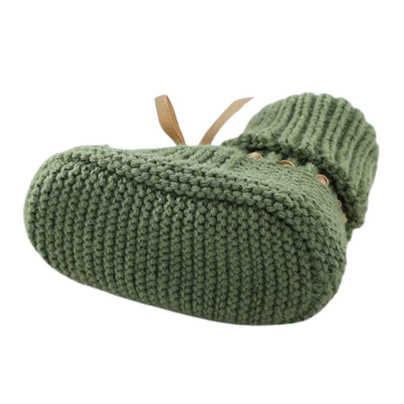 Ensemble Chaussons et Moufles en Maille Artisanale pour Bébé