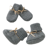Ensemble Chaussons et Moufles en Maille Artisanale pour Bébé