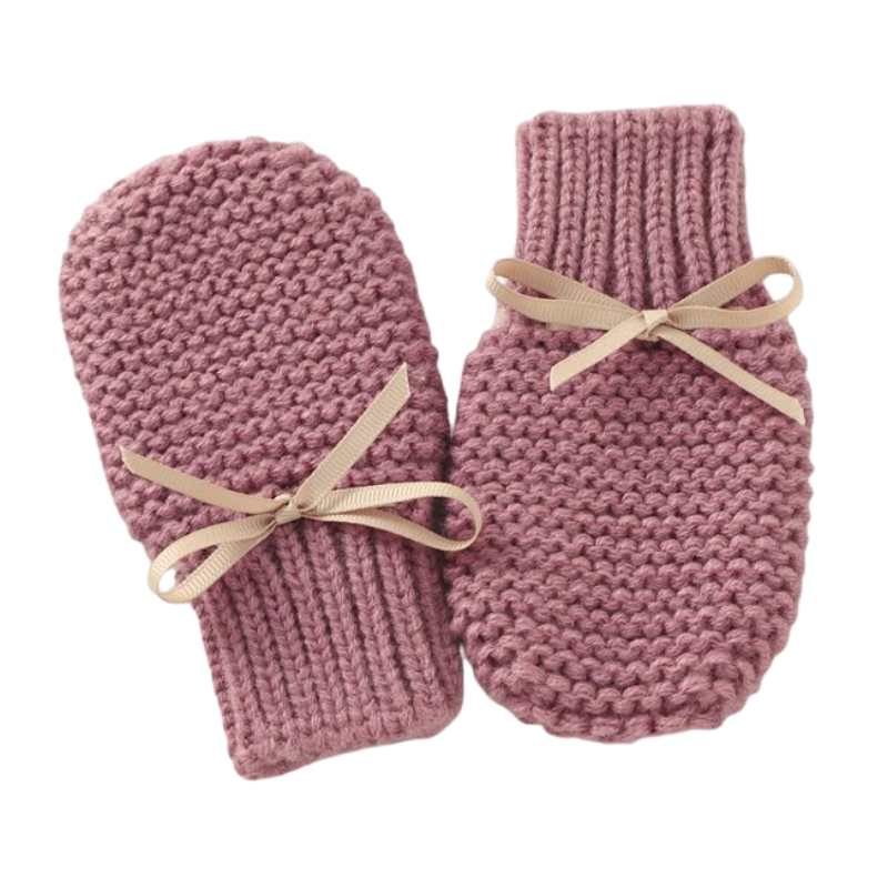 Ensemble Chaussons et Moufles en Maille Artisanale pour Bébé