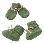 Ensemble Chaussons et Moufles en Maille Artisanale pour Bébé