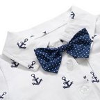 Ensemble Costume Bébé Garçon avec Bretelles, Nœud Papillon et Béret