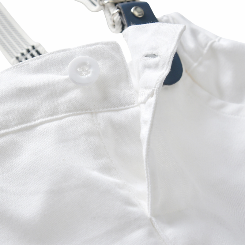 Ensemble Costume Bébé Garçon avec Bretelles, Nœud Papillon et Béret