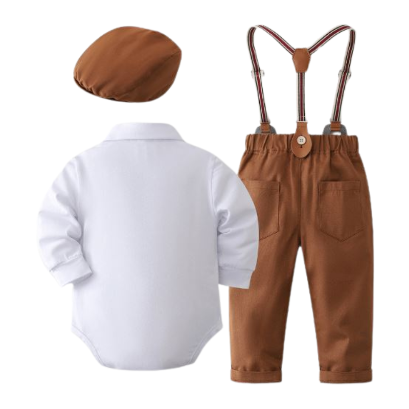 Ensemble Costume Bébé Gentleman Baby avec Body à Manches Longues