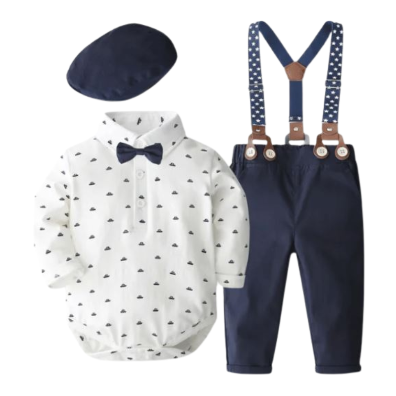 Ensemble Costume Bébé Gentleman Baby avec Body à Manches Longues