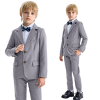 Ensemble Costume Garçon 4 Pièces avec Veste, Pantalon, Chemise et Cravate
