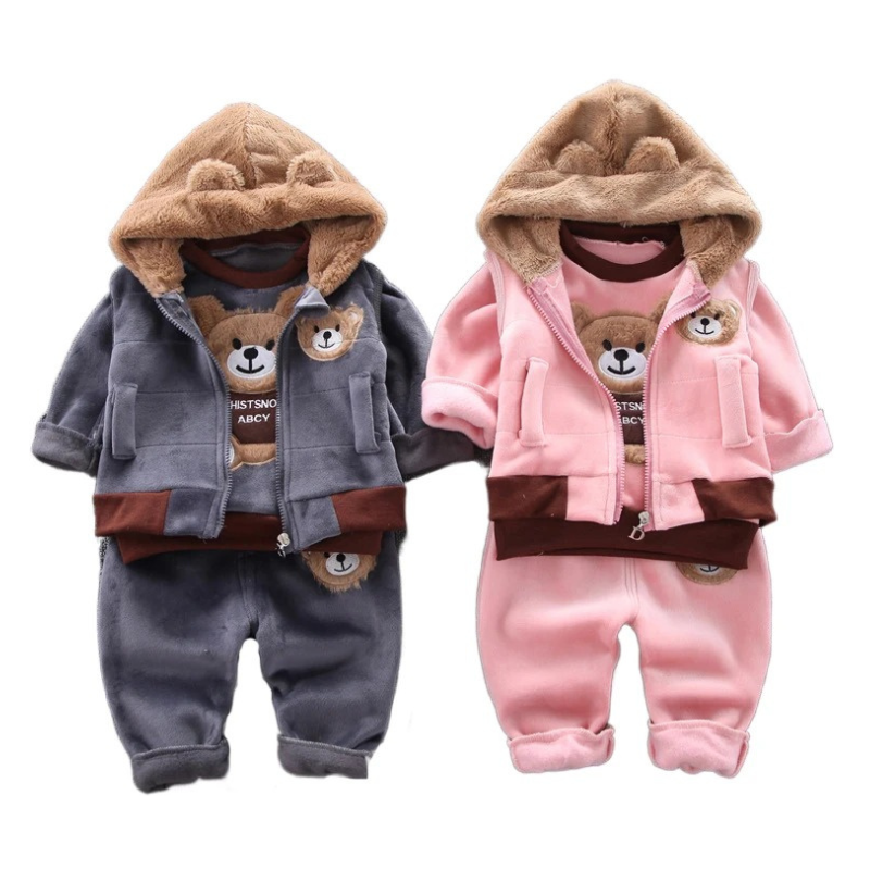 Ensemble Enfant en Velours avec Gilet Offert