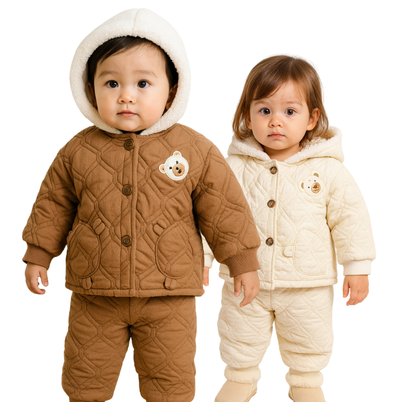 Ensemble Hiver pour Enfants avec Veste à Capuche + Pantalon