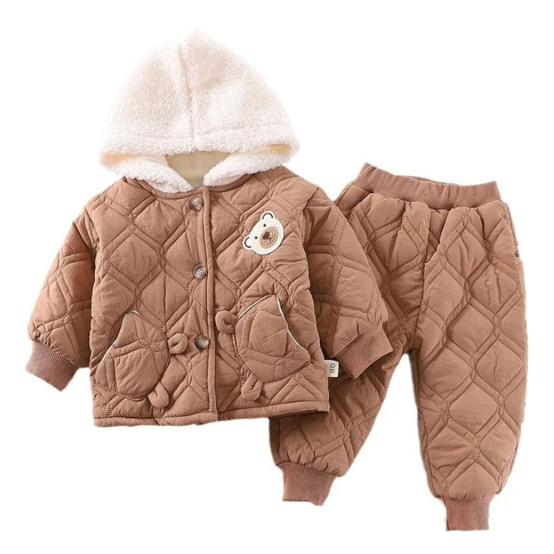 Ensemble Hiver pour Enfants avec Veste à Capuche + Pantalon