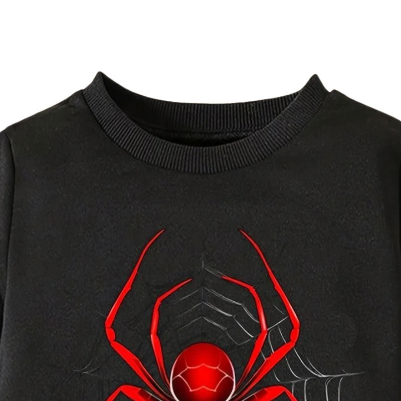 Ensemble Molleton Enfant Araignée Rouge