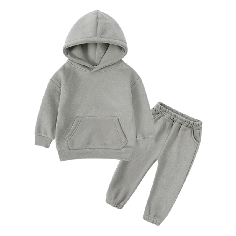 Ensemble Molleton Enfant à Capuche – Uni et Confortable