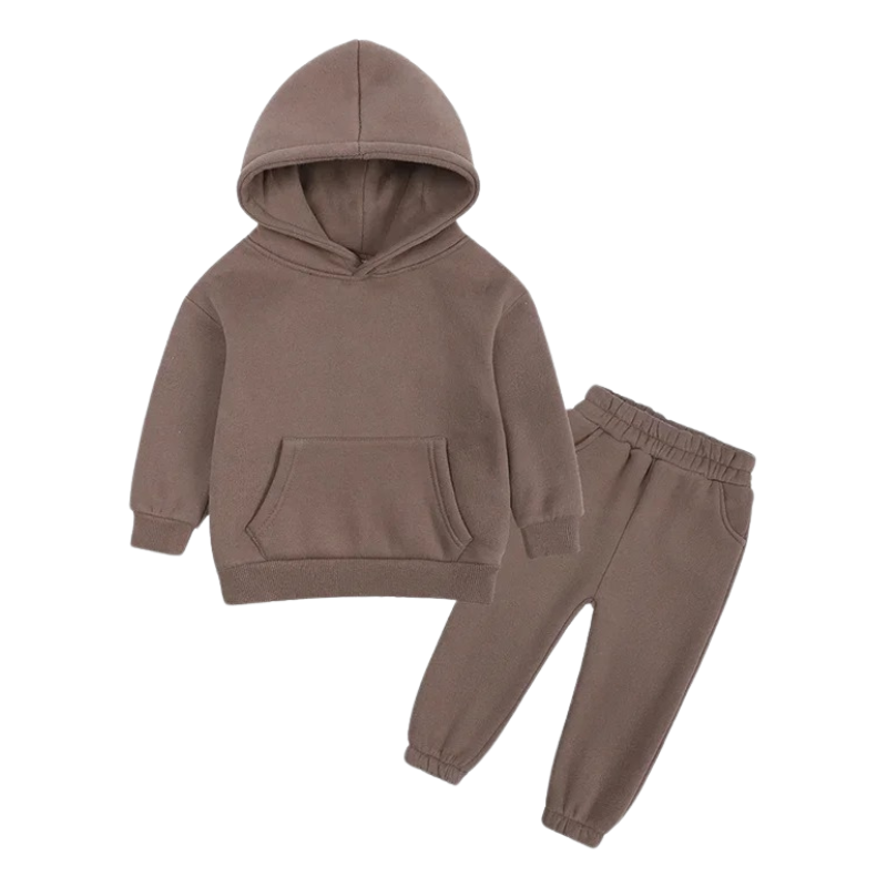 Ensemble Molleton Enfant à Capuche – Uni et Confortable