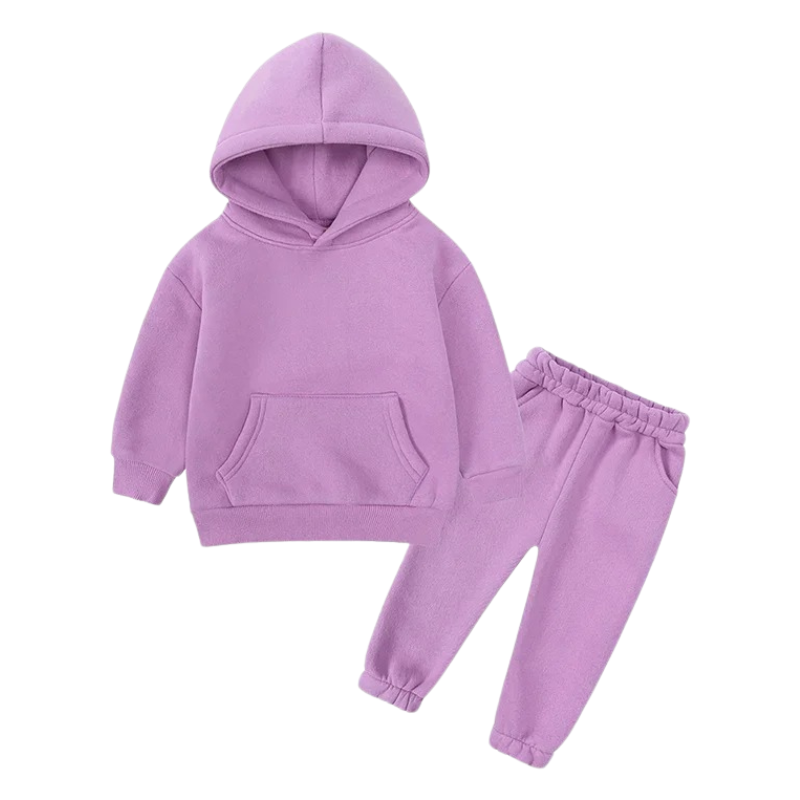 Ensemble Molleton Enfant à Capuche – Uni et Confortable
