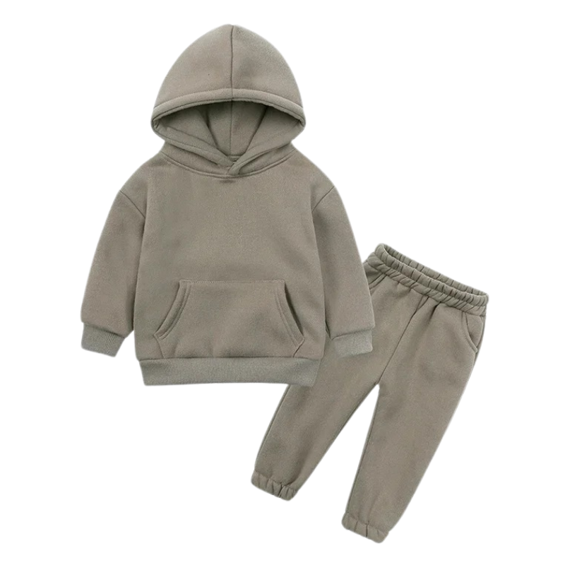 Ensemble Molleton Enfant à Capuche – Uni et Confortable