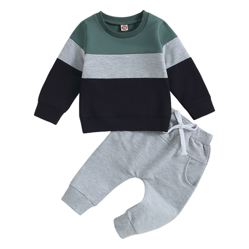 Ensemble Molleton Enfant à Rayures – Unisexe
