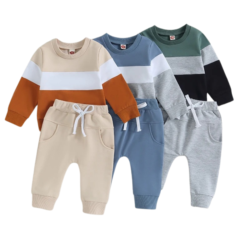 Ensemble Molleton Enfant à Rayures – Unisexe