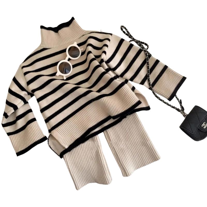 Ensemble Pull Rayé pour Fille