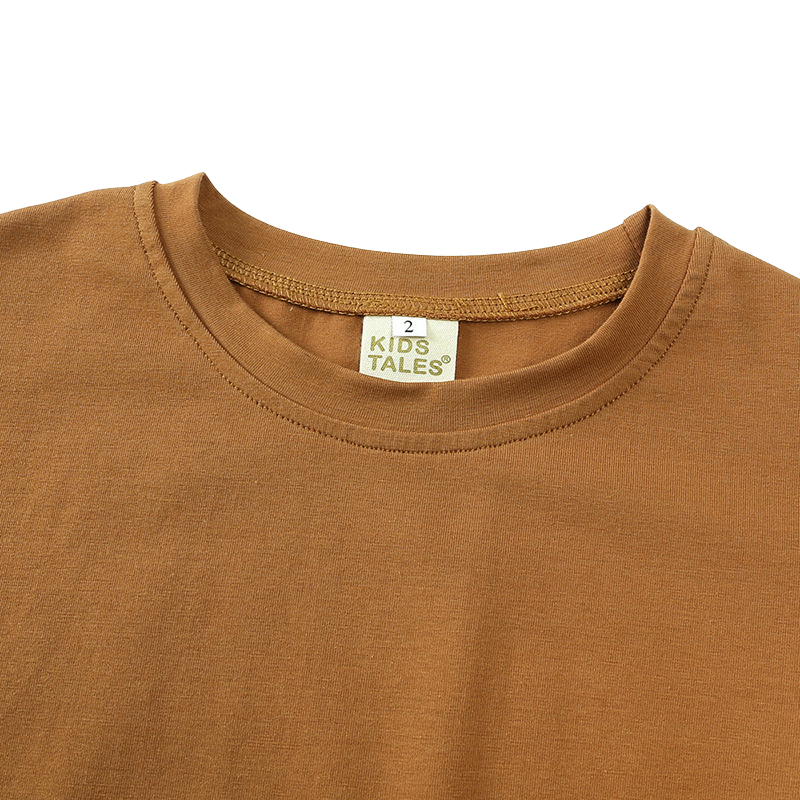Ensemble T-shirt et Short Uni en Coton – Été