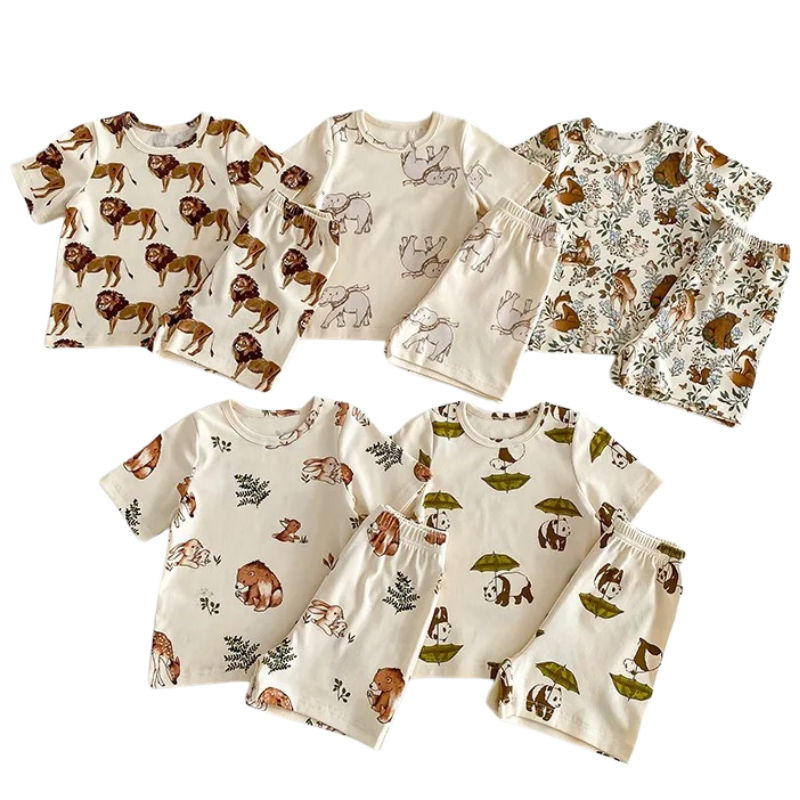 Ensemble Unisexe pour Enfants avec Motifs d'Animaux