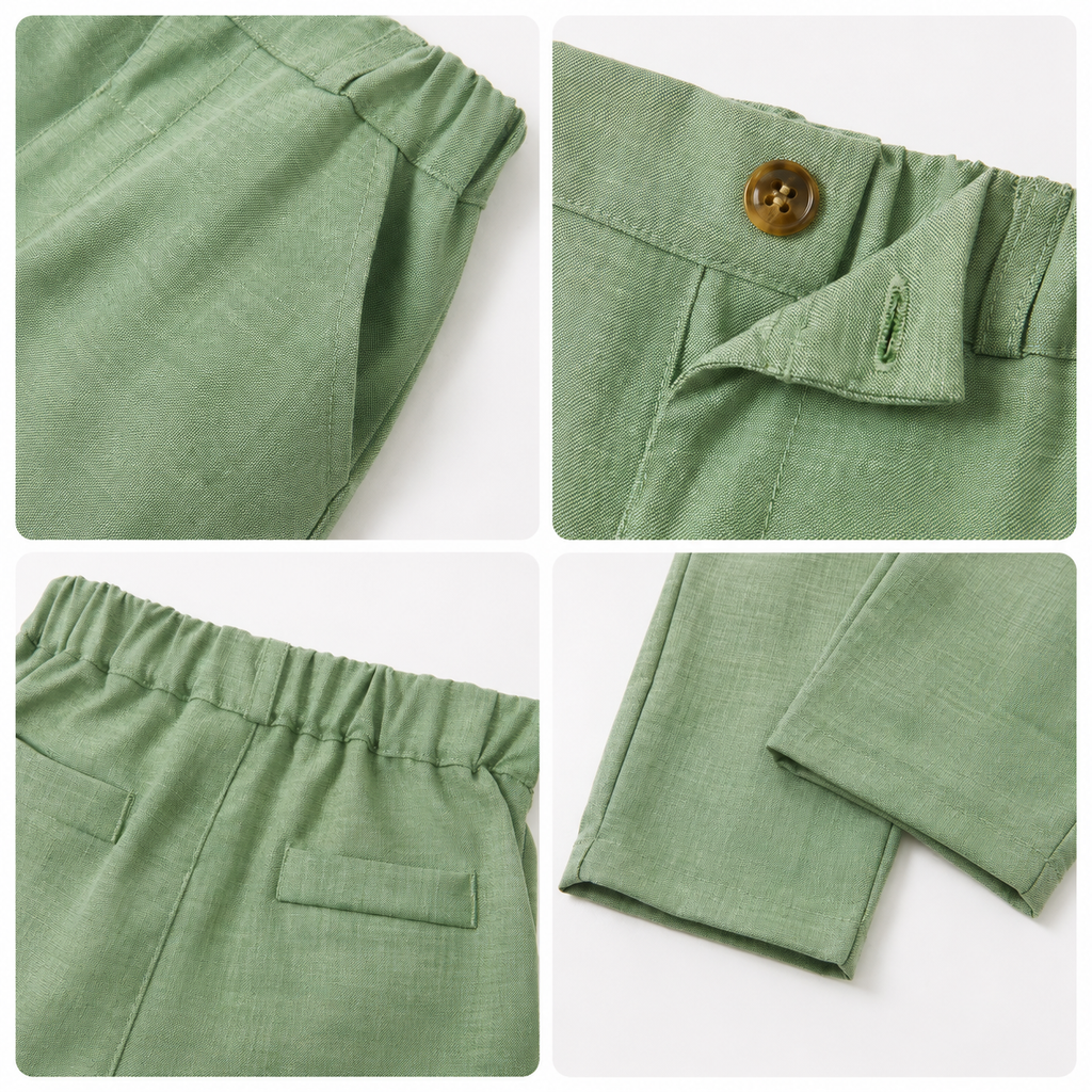 Ensemble Costume Garçon avec Gilet, Pantalon, Chemise et Nœud Papillon – Tenue de Cérémonie