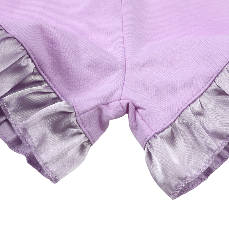 Ensemble Fille T-shirt et Short à Volants – 2 Pièces