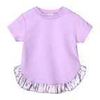 Ensemble Fille T-shirt et Short à Volants – 2 Pièces