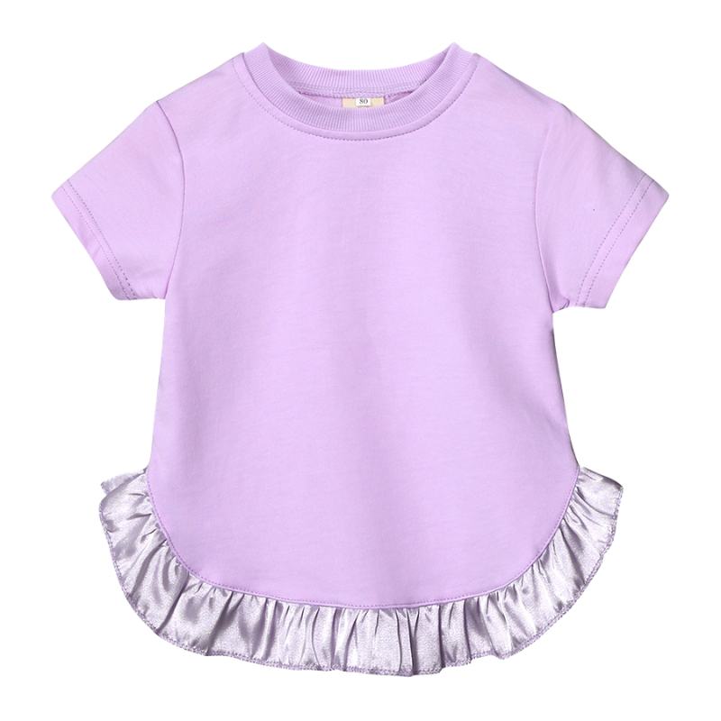 Ensemble Fille T-shirt et Short à Volants – 2 Pièces