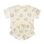 Ensemble T-shirt et Short Garçon Imprimé en Coton – Été